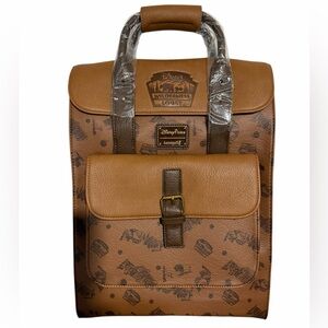 Disney Wilderness Lodge Resort Embossed Chip And Dale Animals Loungefly Backpack
